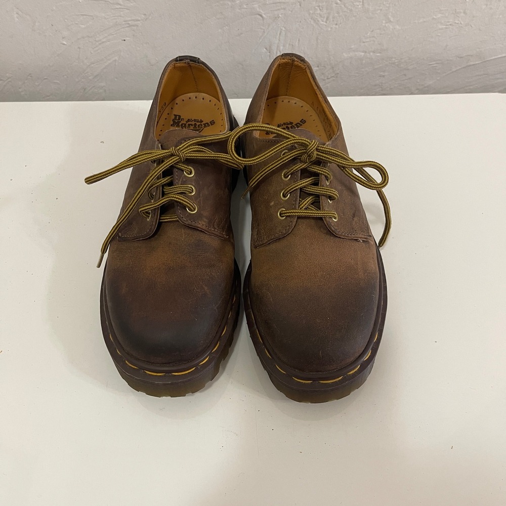 Vintage Dr. Martens 1561 BEN59 Made in England Brown Leather Oxford Shoes - Picture 2 of 8